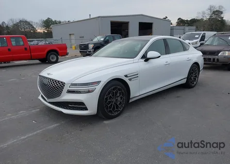 2021 Genesis G80 3.5T Rwd z USA, uszkodzony, nr VIN KMTGC4SD8MU064526